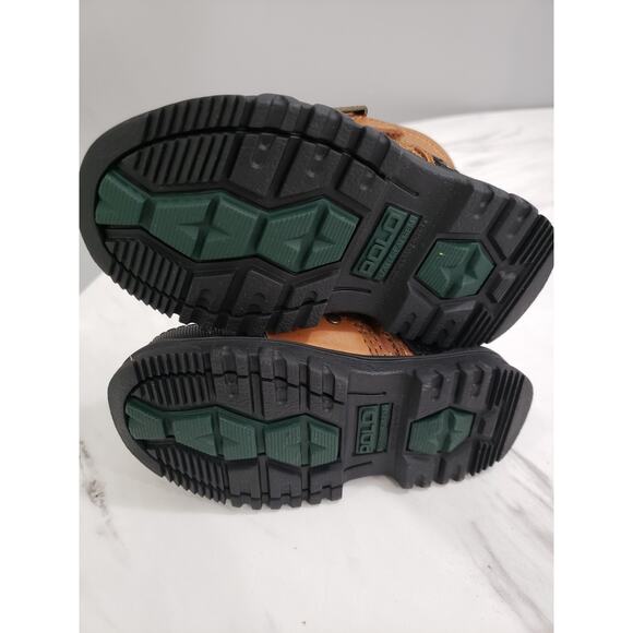 NEW Baby 4 POLO RALPH LAUREN COMBAT BOOTS TYREK BRANDY BROWN BLACK Infant - Picture 6 of 8